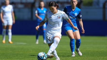 Turbines Neuzugang Sara Ito ist guter Dinge vor dem Topspiel.