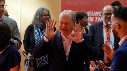 Scholz am Samstag in Málaga.