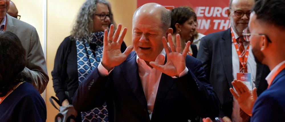 Scholz am Samstag in Málaga.