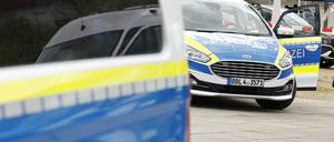Beim Infotag der Brandenburger Polizei.