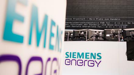 Das Logo von „Siemens Energy“ an der Frankfurter Börse