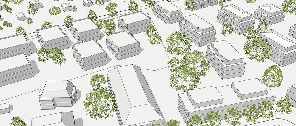 Die geplante Geflüchtetenunterkunft in der Kirchstraße Rosenthal.