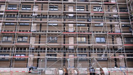 Neubau aus Holz in Potsdam: Im Schlaatzer Wieselkiez entsteht ein Modulbau der Pro Potsdam.