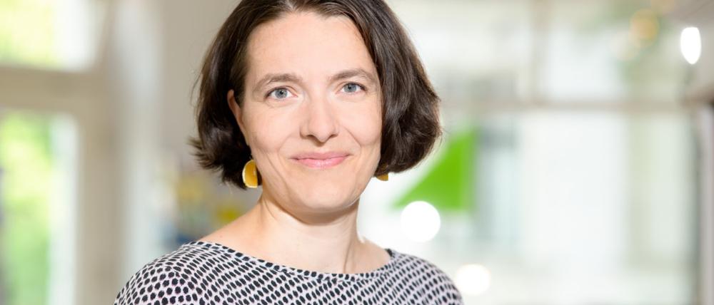 Friederike Hartwig, Mitinhaberin der Buchhandlung „Die gute Seite“ am Richardplatz in Rixdorf.