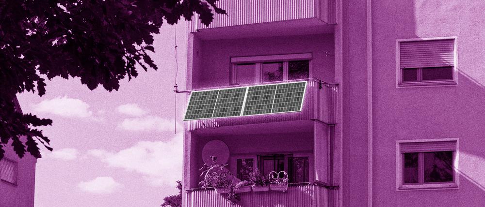 Mit einem Balkonkraftwerk lässt sich eigener Strom produzieren. An sonnigen Tagen kann damit ein wesentlicher Teil der Haushalts-Grundlast gedeckt werden.