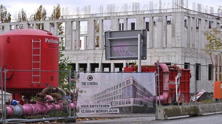 Sztillstand beim Gewerbeprojekt in der Babelsberger Straße in Potsdam.