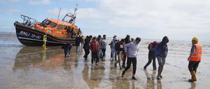 Ankunft von Migranten in Großbritannien.