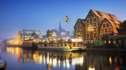 In Bydgoszcz, achtgrößte Stadt in Polen, 400.000 Einwohner, ist Wasser der zentrale Anziehungspunkt.