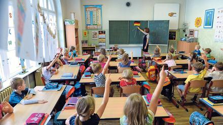 Schüler in Potsdam (Brandenburg).