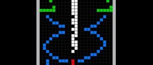 Das Arecibo-Signal, das im Jahr 1974 vom Arecibo Observatorium gesendet wurde.