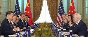 Biden und Xi während ihres letzten Treffens im November.