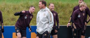 Julian Nagelsmann übt zurzeit mit dem DFB-Team für die EM 2024 in Deutschland. 