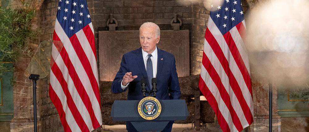 Joe Biden am 15. November 2023 auf einer Pressekonferenz.