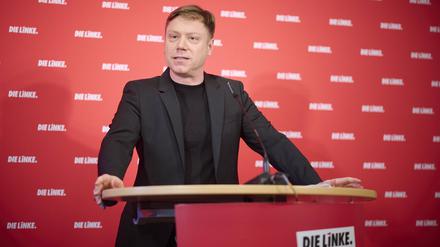 Martin Schirdewan, Vorsitzende der Partei DIE LINKE, bei einer Pressekonferenz am 13.11.2023 in Berlin. (Archivfoto)