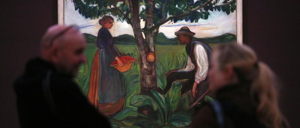 Museum Barberini in Potsdam: Ausstellung "Munch. Lebenslandschaft". Entstanden in Kooperation mit dem Clark Art Institute in Williamstown, Massachusetts, und dem MUNCH in Oslo, ist es die erste Ausstellung, die Edvard Munchs Faszination für die Natur in den Fokus rückt. Gezeigt werden über 110 Werke des norwegischen Künstlers.