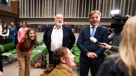 Dilan Yesilgöz, Frans Timmermans und Pieter Omtzigt im Wahlkampf: Wer wird am Ende die Regierung führen?