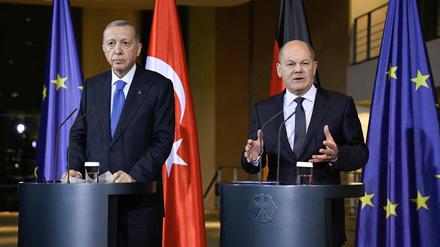 Scholz und Erdogan.