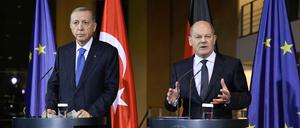 Scholz und Erdogan.