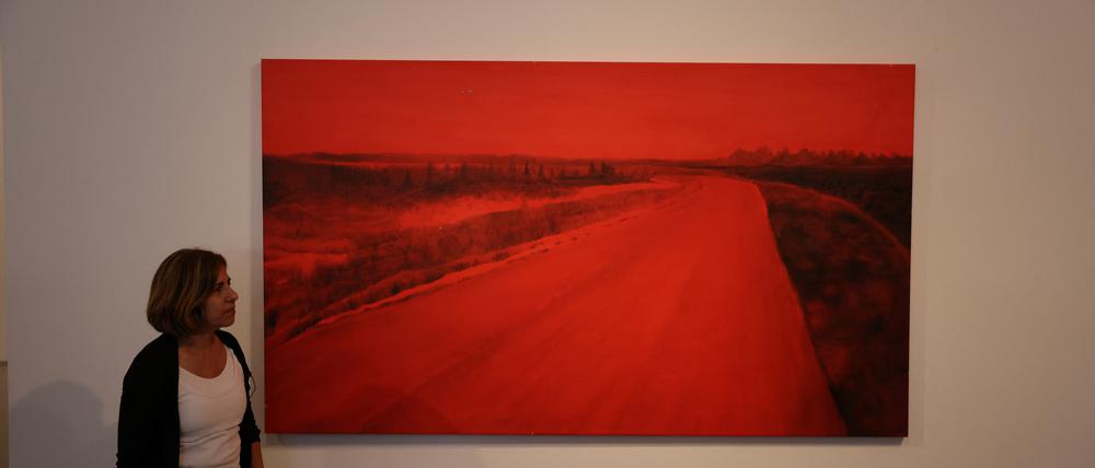 Ziva Jelins Bild „Curving Road“. Jelin stammt aus dem von der Hamas überfallenen Kibbuz Be éri.