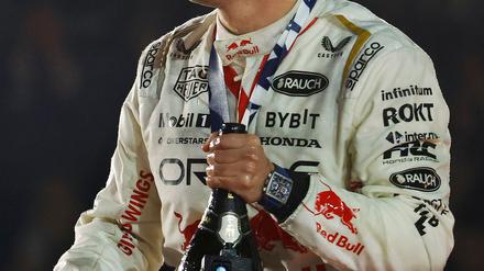 Viva Las Vegas. Max Verstappen feiert seinen Sieg.
