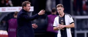 Bundestrainer Julian Nagelsmann und Joshua Kimmich hatten gute Gründe für ihr Missvergnügen.