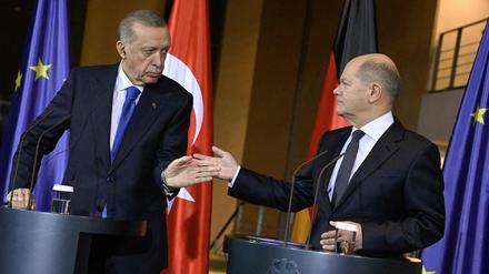 Kanzler Scholz und der türkische Präsident Erdogan.