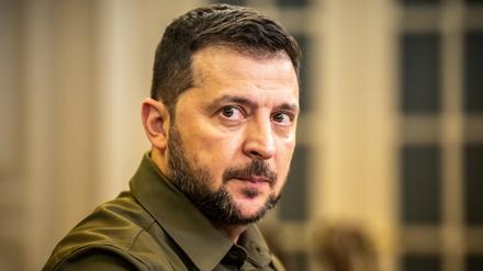 Wolodymyr Selenskyj, Präsident der Ukraine bei einem bilateralen Treffen nach der Sitzung des UN Sicherheitsrat zum Thema Ukraine. 