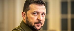 Wolodymyr Selenskyj, Präsident der Ukraine bei einem bilateralen Treffen nach der Sitzung des UN Sicherheitsrat zum Thema Ukraine. 