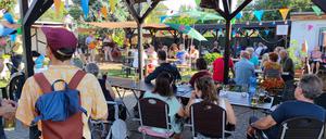 Der Biergarten der Kleingarten-Anlage Bornholm I - nun verpachtet ans ehemalige „Höhers Eck“.