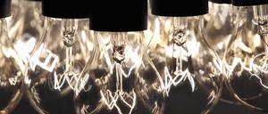 Festliche Beleuchtung, Glühbirnen in einer Frankfurter Wohnung.