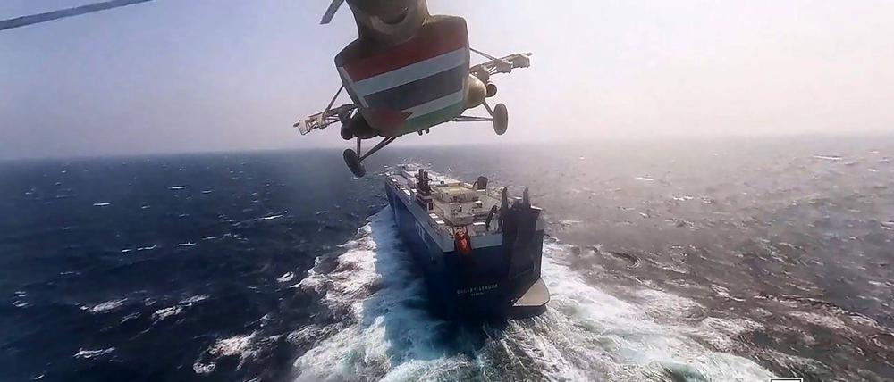 Die Huthi-Rebellen entführten das Schiff am Sonntag.