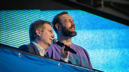 Robert Harting (re.) wird die Berliner Olympiapläne unterstützen. 