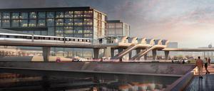 Das Architektenbüro Graft hat Magnetschwebebahn-Ideen für die Baufirma Max Bögl entwickelt, die für einen entsprechenden Auftrag infrage käme.
