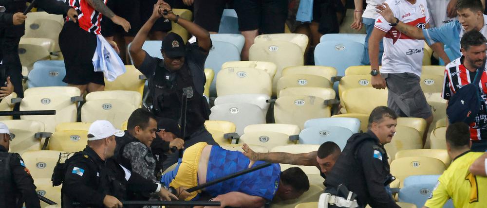 Es ging ordentlich zur Sache im Maracanã-Stadion in Rio. Leider auch außerhalb des Spielfeldes.