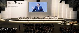 Spitzenverdiener: Norbert Reithofer, der Vorsitzende des Aufsichtsrats der BMW AG redet bei der Hauptversammlung des Unternehmens. 