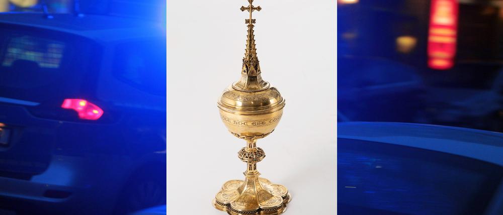 Die Polizei Berlin sucht Hinweise zu dieser Hostienschale.