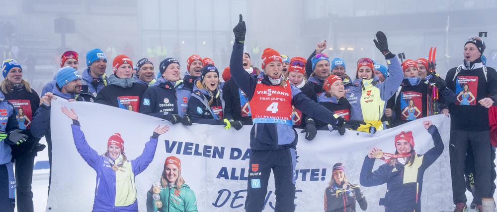 Denise Herrmann-Wick nach dem ihrem letzten Rennen im März in Oslo.