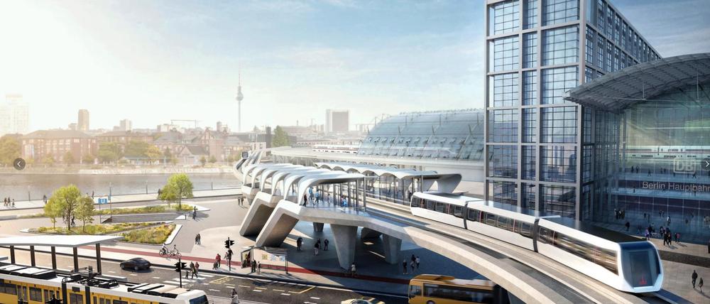 Das Architektenbüro GRAFT hat Visionen für die Baufirma Max Bögl entwickelt. Für die Ständer sollen Beton-Fertigteile den Preis drücken Grafik: GRAFT Architekten mbH Foto: Graft Architekten