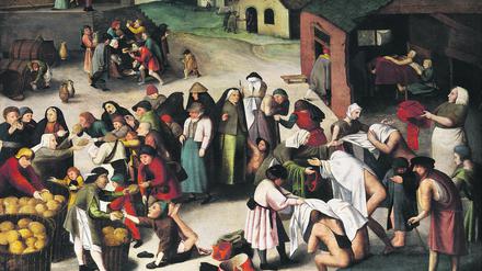 Das mittelalterliche Christentum sprach von den „sieben Werken der Barmherzigkeit“: Hungernde speisen, Dürstenden zu trinken geben, Nackte bekleiden, Fremde aufnehmen, Kranke besuchen, Gefangene besuchen und Tote begraben. 