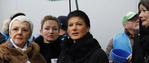 Sahra Wagenknecht bei der Friedensdemonstration in Berlin.