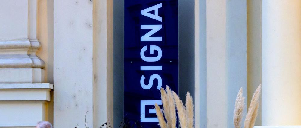 Ein Signa-Schild.