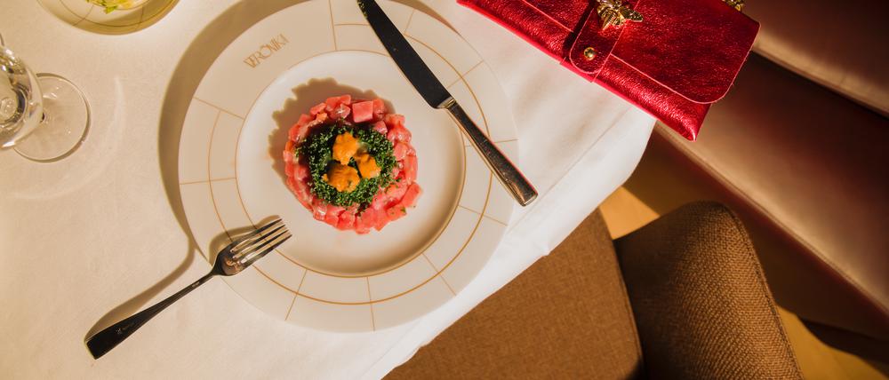 Thunfisch-Tatar im Restaurant „Veronika“ im Museum Fotografiska.