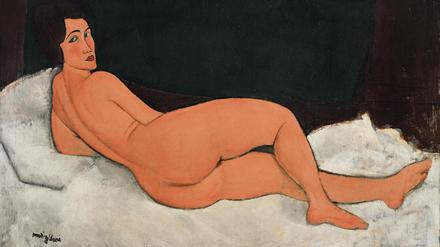 Amedeo Modigliani, Auf der Seite liegender Frauenakt, 1917, Nahmad Collection © Nahmad Collection
Pressefoto