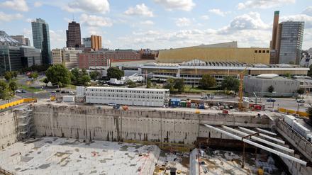 Blick auf die Baustelle für das Museum des 20. Jahrhunderts in Berlin.