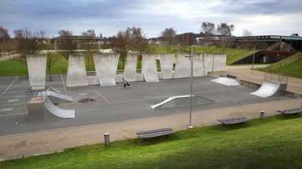 Skateranlage im Volkspark Potsdam.