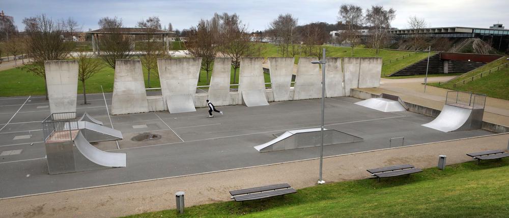 Skateranlage im Volkspark Potsdam.