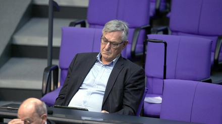 Bernd Riexinger (hinten) und Gregor Gysi (beide Linksfraktion) im Bundestag. (Archivfoto)