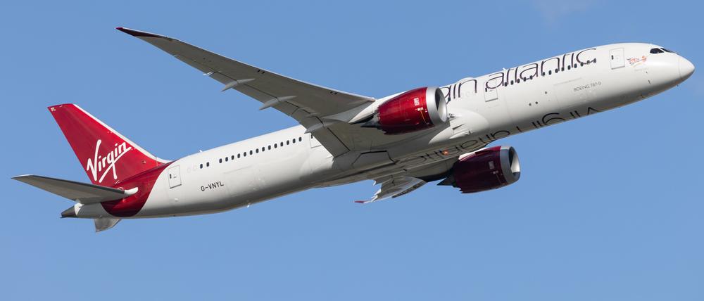 Die Boeing 787-9 Dreamliner B789 der Fluglinie Virgin Atlantic VS / VIR mit der Registrierung G-VNYL MSN in London. 
