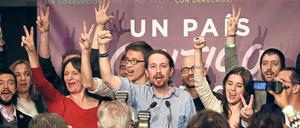 Auf dem Weg in die linke Deinstitutionalisierung. Pablo Iglesias, Vorsitzender der spanischen Protestpartei Podemos 2015.