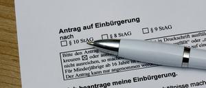 Antrag auf Einbürgerung.